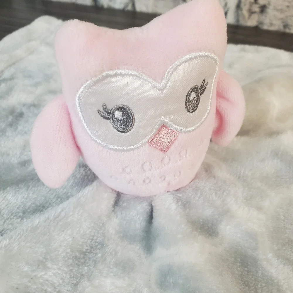 Hudson Baby HB Pink Owl Lovey Plush Security Blanket Gray‎ 14